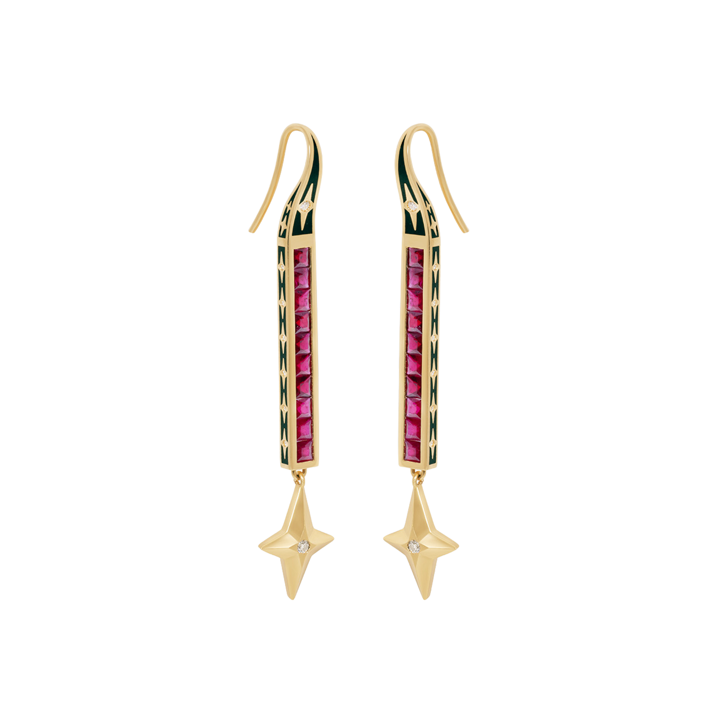 Boucles d'oreilles pendantes Cosmos