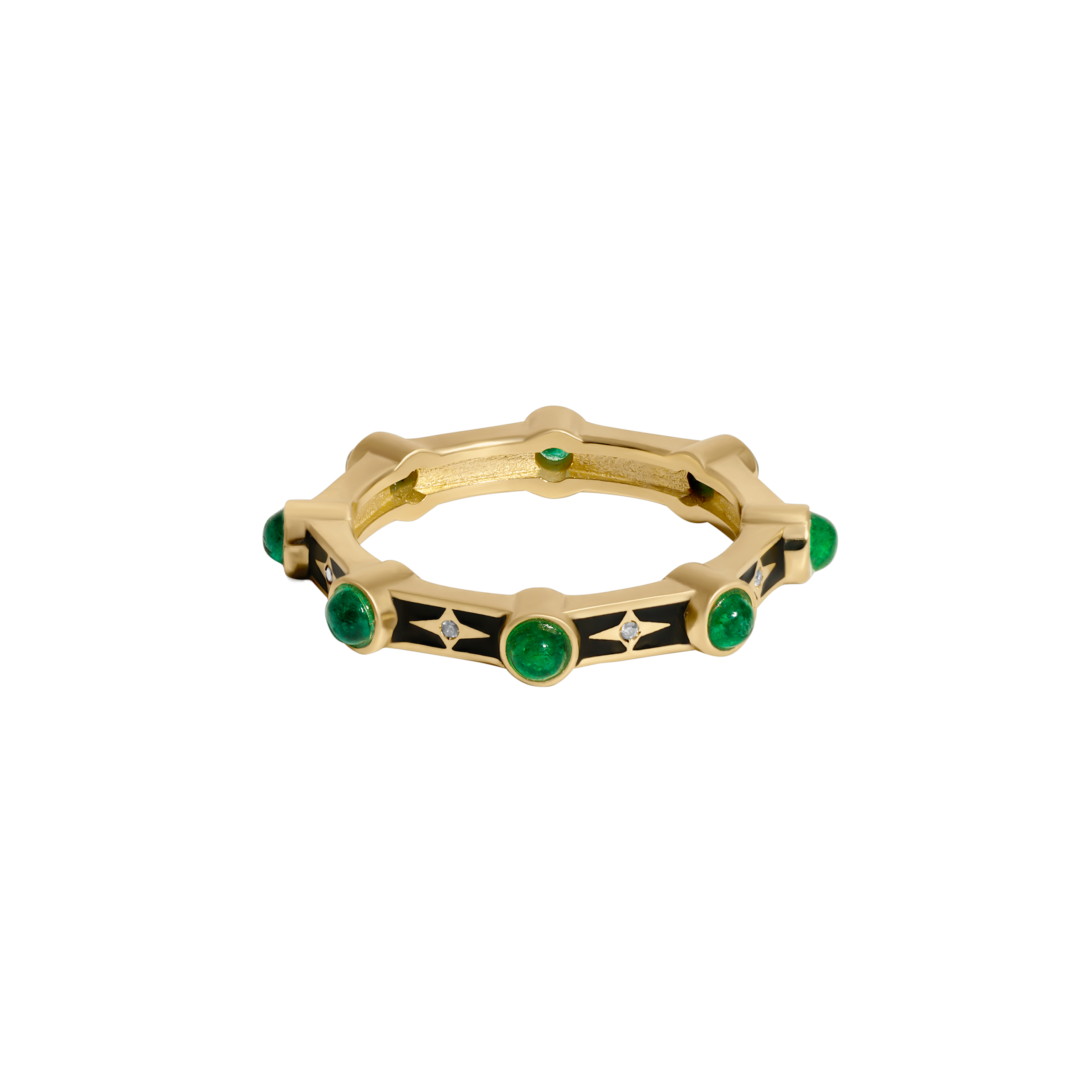 Dotted Stellar Ring Emerald