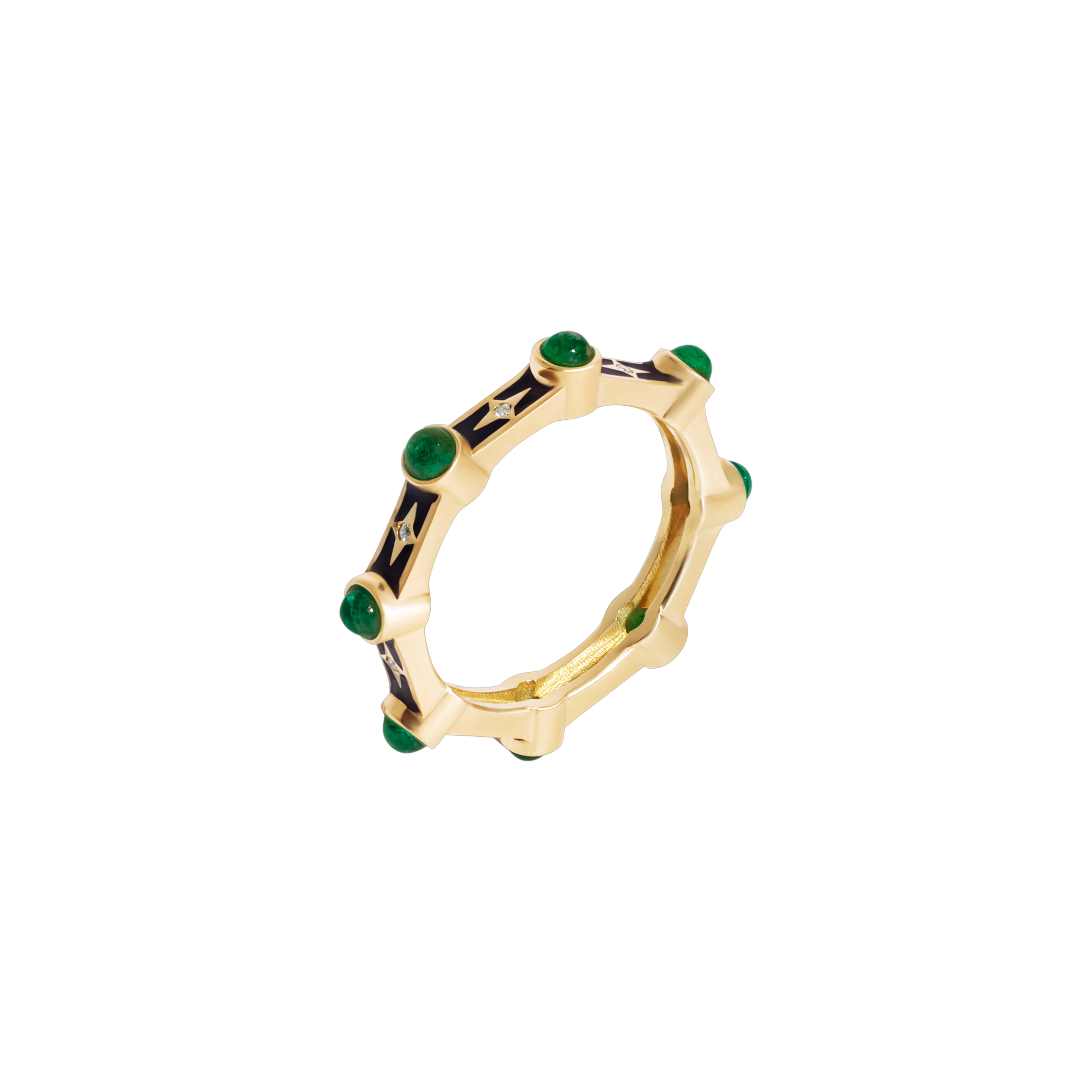 Dotted Stellar Ring Emerald