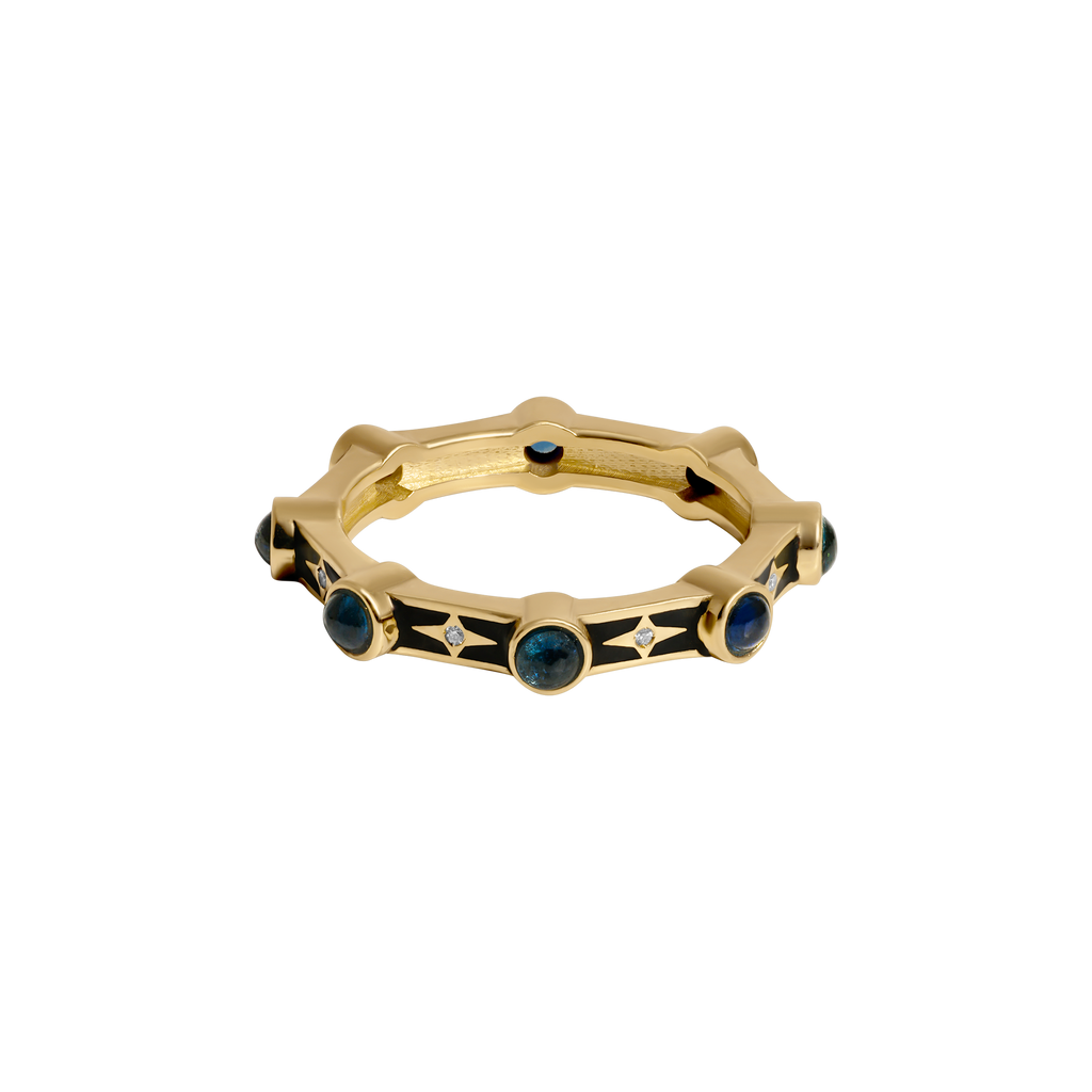 Dotted Stellar Ring Saphir