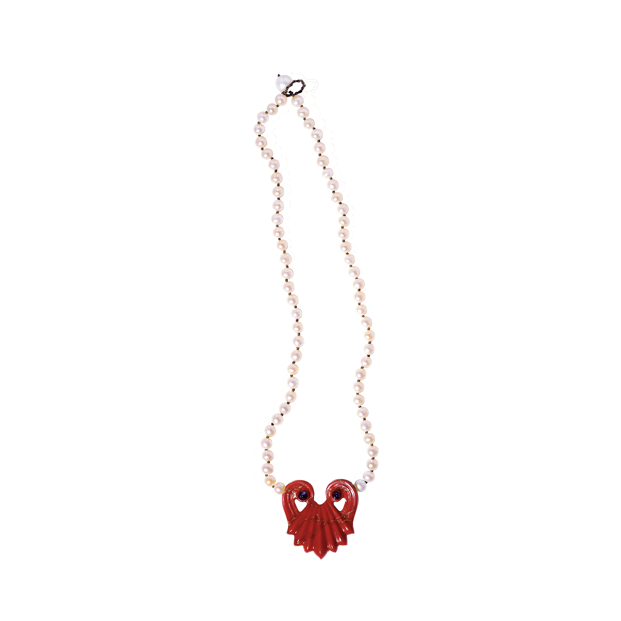 Jovis Pendant on pearl Necklace
